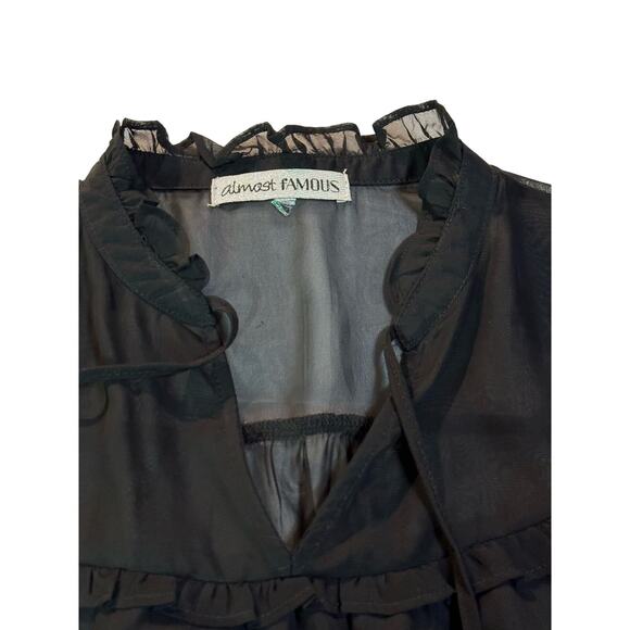 Black Layered Mini Dress - Picture 4 of 4